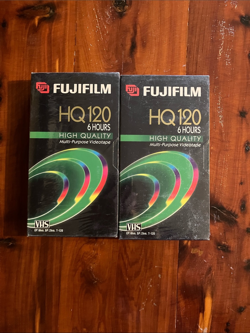 NEW 2 Sealed Fujifilm VHS Video Cassette Tapes Multi-Purpose HQ120